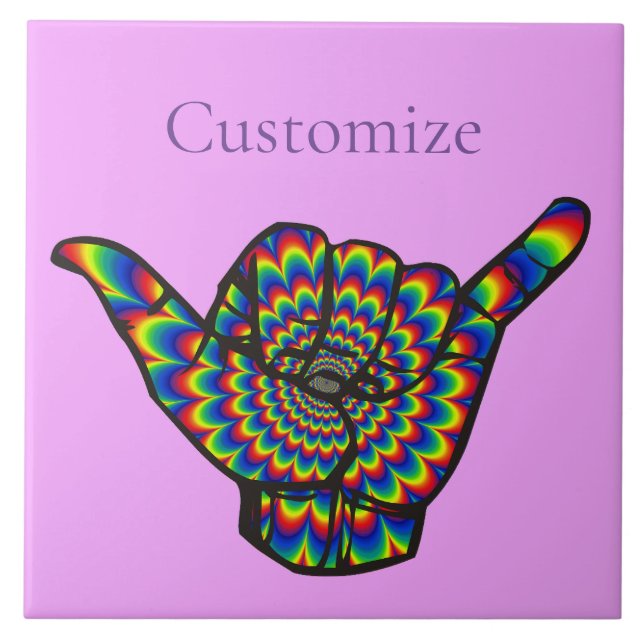 Carreau Hawaiian Shaka Psychedelic Thunder_Cove (Devant)