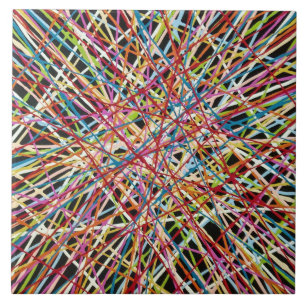 Carreau Haystack dans la mosaïque en céramique rouge 6 x 6