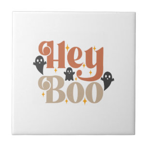 Carreau Hé Boo Boho Halloween Hé Boo Fantôme