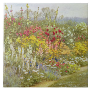 Carreau Helen Allingham Vintage Une Frontière Herbacée