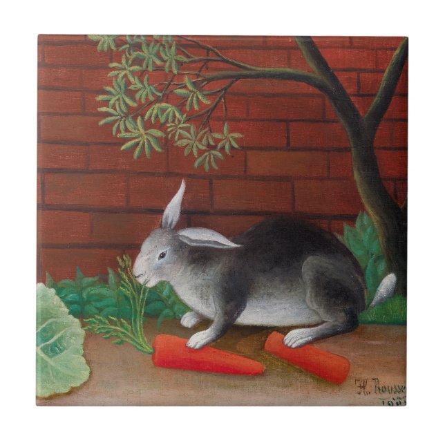 Carreau Henri Rousseau - Le repas du lapin (Devant)