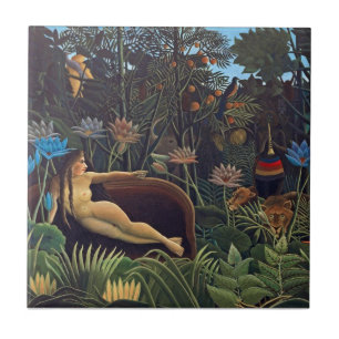 Carreau Henri Rousseau Le Rêve - Femme de la jungle avec d