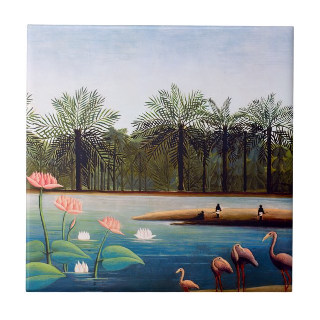 Carreau Henri Rousseau - Les Flamants roses (Devant)