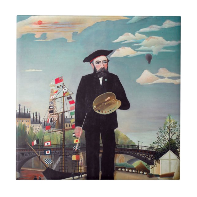 Carreau Henri Rousseau - Mon portrait-Paysage (Devant)