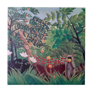 Carreau Henri Rousseau - Paysage Exotique