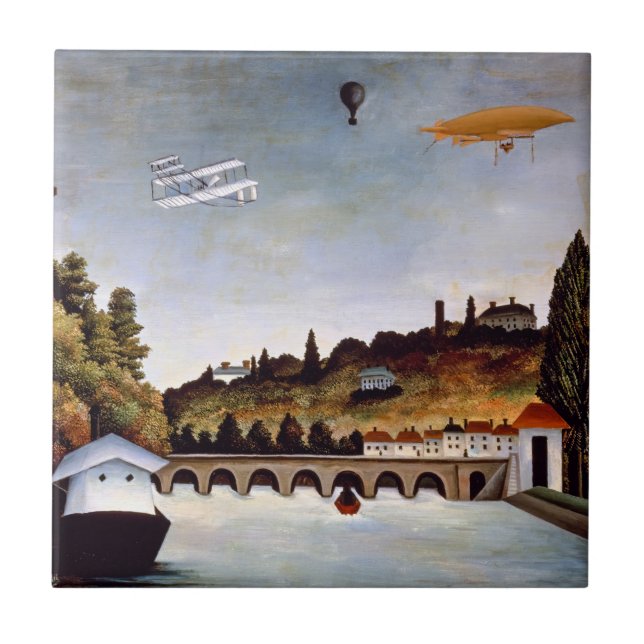 Carreau Henri Rousseau - Pont de Sèvres et collines de Cla (Devant)