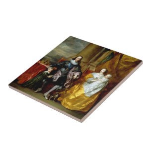 Carreau Henrietta Maria et Charles I par Van Dyck