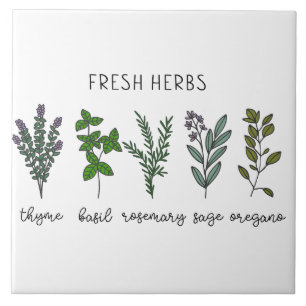 Carreau Herbes fraîches Thyme Basil Ferme