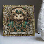 Carreau Hérisson de l'esprit enchanté Bijoux personnalisés<br><div class="desc">Découvrez l'enchantement du royaume animal mis en vie avec cette tuile céramique unique. Le "Hérisson de l'Esprit enchanté" est une exploration artistique du symbolisme tribal antique combinée à une esthétique punk moderne. Recouverte de tons chauds de vert foncé, de marron, d'or et d'aquamarine foncée, cette tuile s'inspire de la riche...</div>