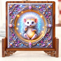 Hérisson enchanté Boîte à bijoux artistique Haut