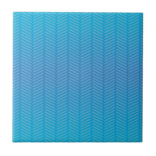 Carreau Herringbone bleu Aquamarine