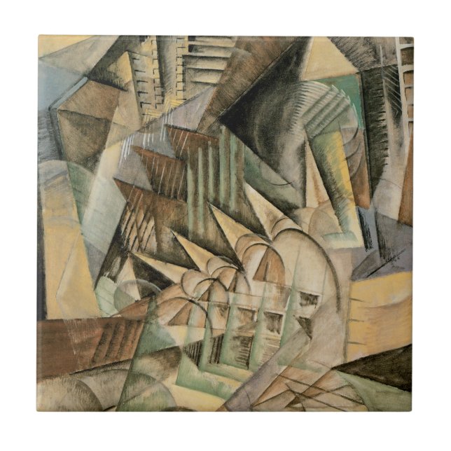 Carreau Heure de pointe, New York par Max Weber, Cubisme V (Devant)