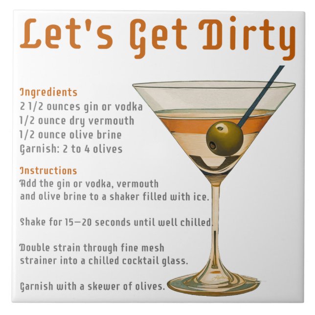 Carreau Heure du cocktail : découvrez la recette du Dirty  (Devant)