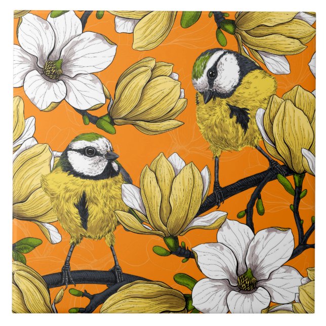 Carreau Heure du printemps en jaune (Devant)