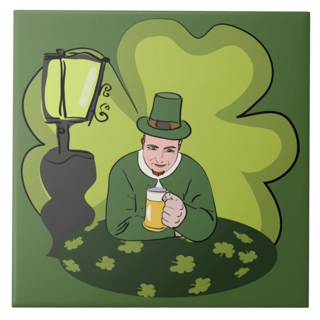 CARREAU "HEUREUX ST. JOUR DE PATRICK" LEPRECHAUN (Devant)
