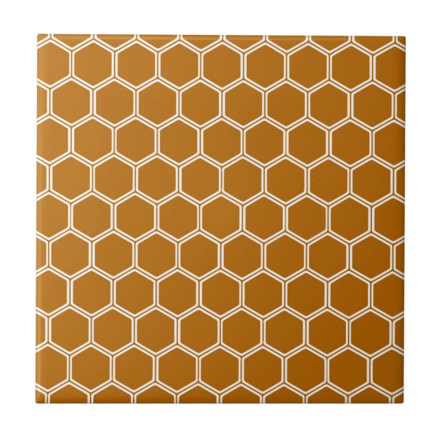 Carreau Hexagone orange brûlé 1 (Devant)