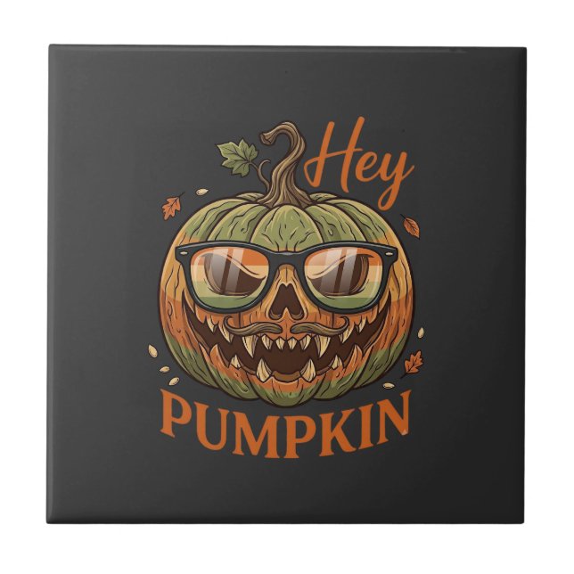 Carreau Hey Citrouille Halloween Lanterne Jack Lunettes Mo (Devant)