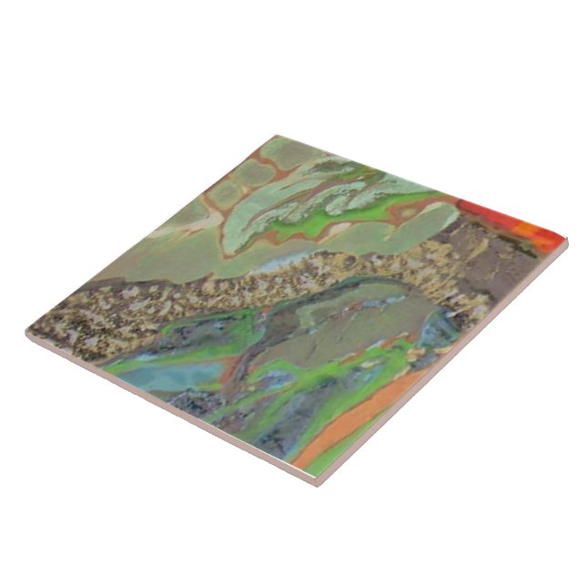 Carreau Hibiscus orange Partie 9 de 12 (Côté)