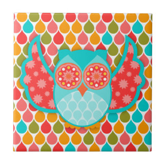 Carreau Hibou Boheme bleu