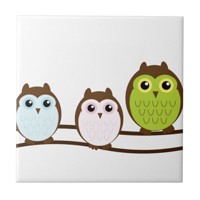 Carreau Hibou chic chic mignon de destin de mod (Devant)