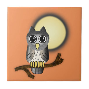 Carreau Hibou d'Halloween