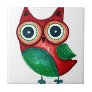 Carreau Hibou fait sur commande rustique