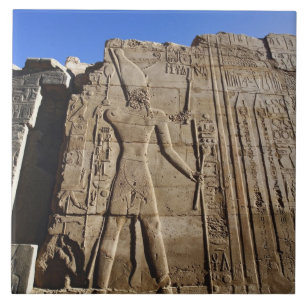 Carreau Hiéroglyphes anciens sur le mur, Temple de Karnak,