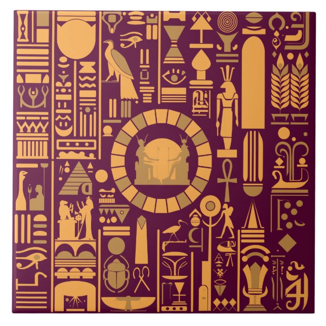Carreau Hiéroglyphes égyptiens (Devant)