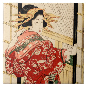 Carreau Hikeyotsu no yoru no ame (impression japonaise Vin