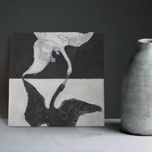 Carreau Hilma Af Klint Art Déco Swan Décor Arrière-plan