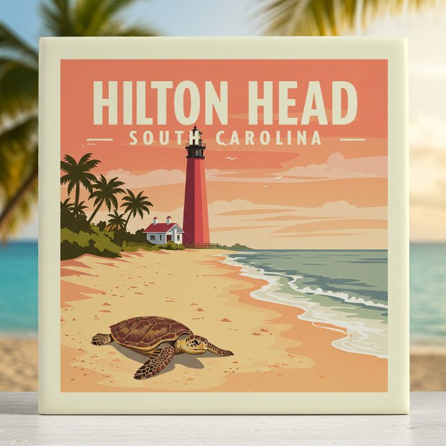 Carreau Hilton Head Caroline du Sud vintage (Créateur téléchargé)