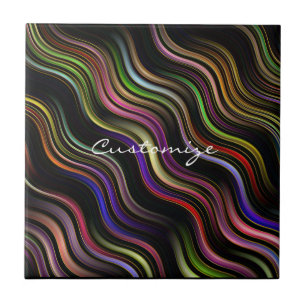 Carreau hippie ondulé des années 70 super psychédéliqu