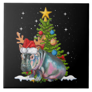 Carreau Hippo Fiona Arbre de Noël Hippopotame