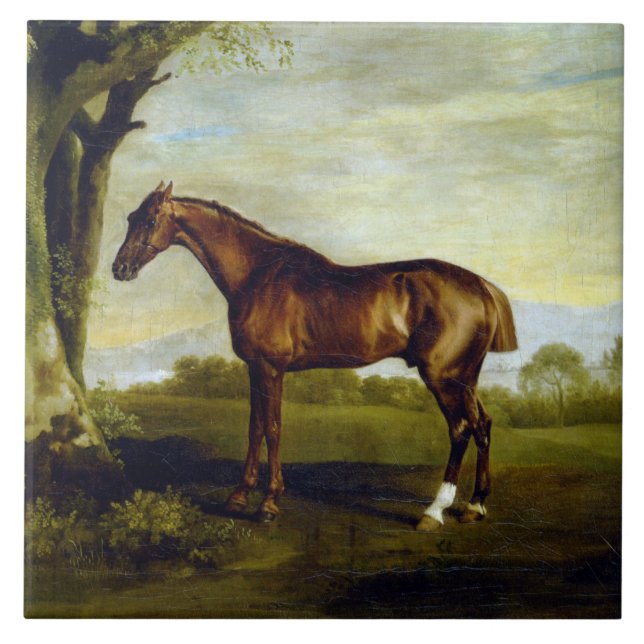 Carreau Hippocampe de châtaignier dans un paysage (George  (Devant)