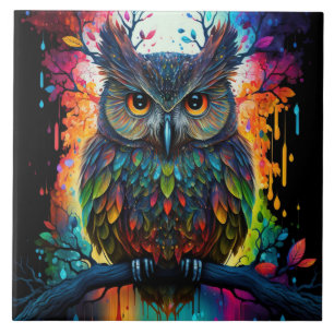 Carreau Hippy Owl, Imaginaire psychédélique