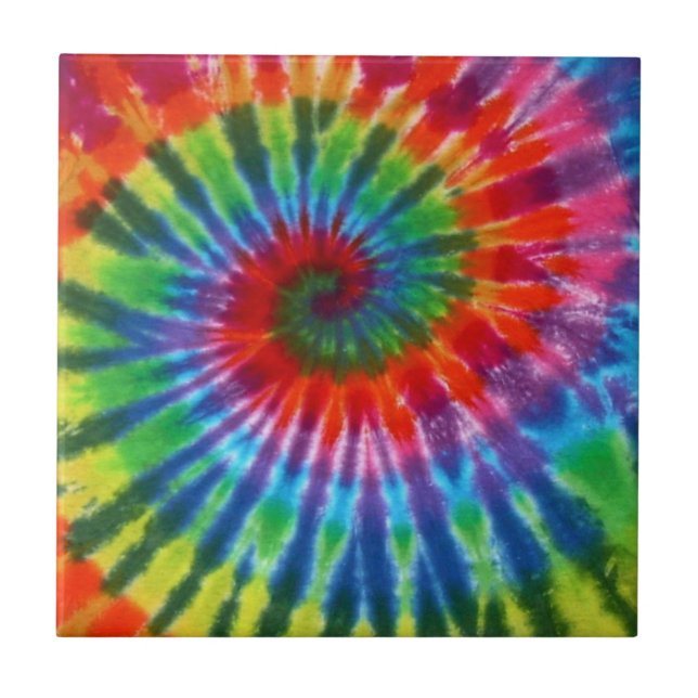 Carreau Hippy Tie Dye 60s Retro Colorful Boho (Devant)