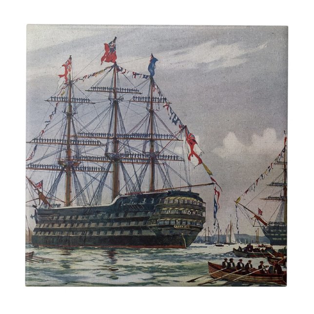 Carreau HMS Queen Battleship 1839 (Devant)