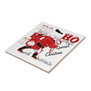 Carreau HO HO J'ai un merveilleux Noël avec gratitude