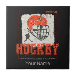 Carreau Hockey Casque Joueur Vintage Entraîneur De Jeu Ou 