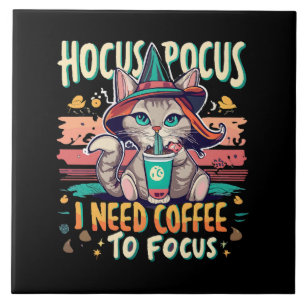 Carreau Hocus Focus - J'ai besoin de café pour me concentr