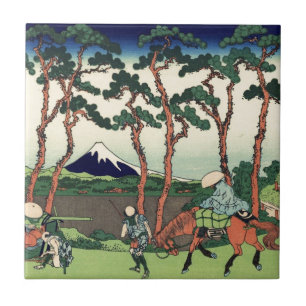 Carreau Hokusai Hodogaya sur le Tokaido le mont Fuji Kyoto