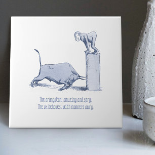 Carreau Hollandais Delft Wilhelm Busch Décor Joué Inspiré