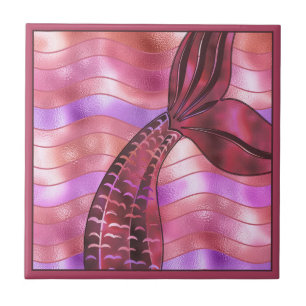 Carreau Holographique Rose Gold Cuivre Mermaid Tail Wales