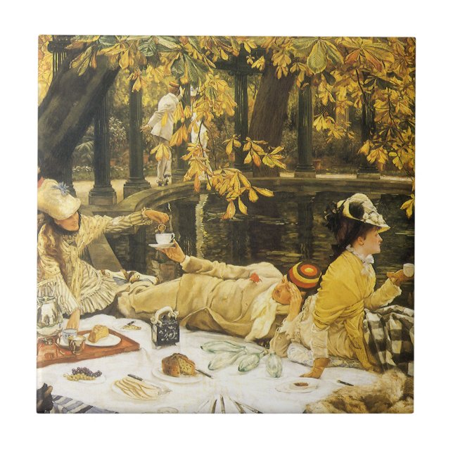 Carreau Holyday, le pique-nique de James Tissot, Art Victo (Devant)