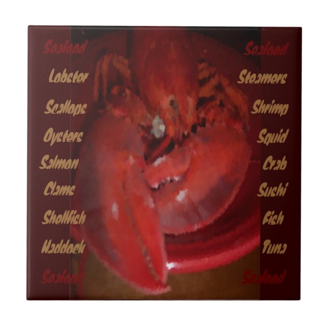 Carreau Homard Carrelage de fruits de mer (Devant)
