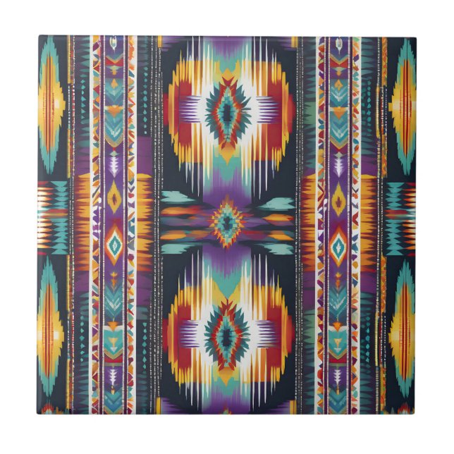 Carreau Hommage Abstrait des Amérindiens S4 (Devant)