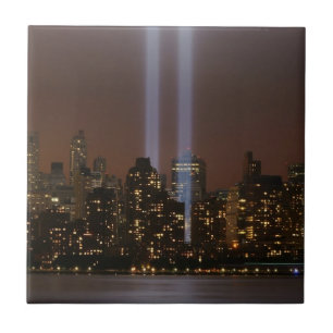 Carreau Hommage de World Trade Center dans la lumière à