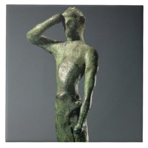 Carreau Homme à la prière, sculpture en bronze grecque