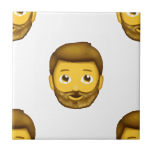 Carreau homme barbu émoji