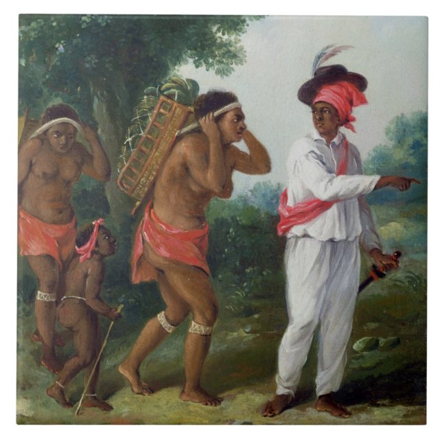 Carreau Homme indien occidental de couleur, dirigeant deux (Devant)